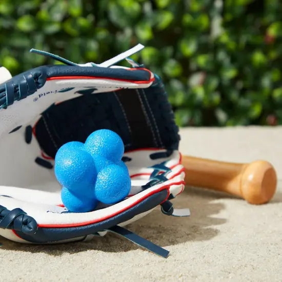 2 Pack Rubber Hand Eye Coordination Training Balls for Reflex Speed, Multiside Reaction Ball for Sports, Agility Training Equipment, Baseball Tennis {2}