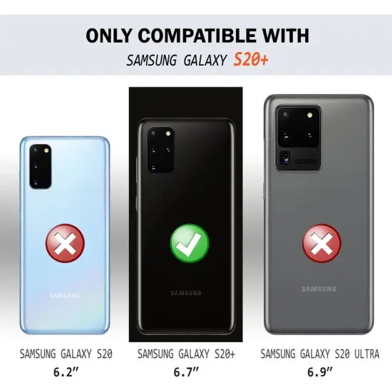 Matte Black Soft Flexible TPU Ultra Slim Phone Case Skin, Anti-Scratch Shockproof Compatible with Samsung Galaxy S20 Plus 6.7" / S20+ 5G by Insten {4}