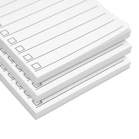 6-Pack Grocery List Magnet Pad for Fridge, To-Do Planner, Things To Buy, Things To Do Shopping Notepad for Locker, Filing Cabinet, Appointment Reminders, Meal Plans (3.5x9 in) White {6}