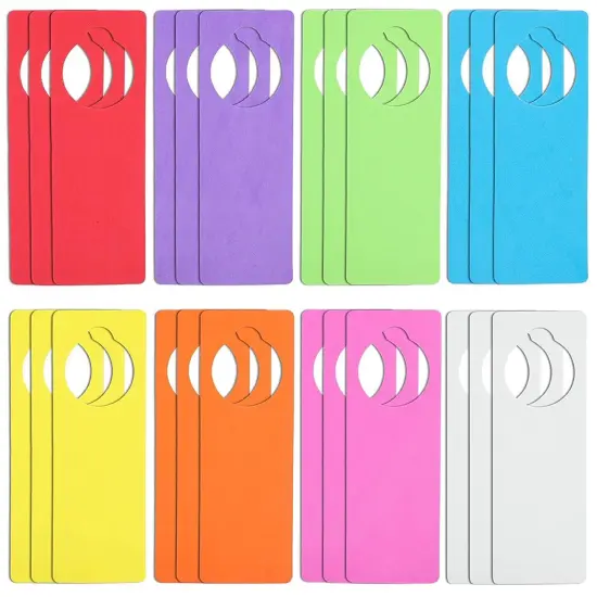 EVA Foam Door Hangers for DIY Crafts, 8 Colors (3.25 x 9.5 Inches, 24 Pack) Multicolor {4}