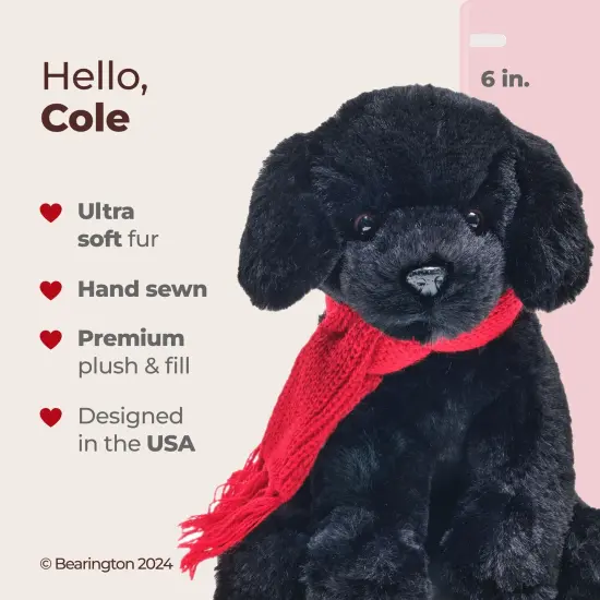 Bearington Cole The Black Labrador Puppy, Black Lab Stuffed Animal, 7.99" Dog Plush, Stuffed Dog, Ideal Christmas Dog Gift for Toddlers, Kids & Teens, For Ages 3-14 {2}