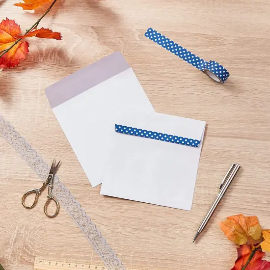 60 Pack White Square Envelopes, 5.5 x 5.5 Square Flap Envelopes for Invitations, Announcements, Photos, Weddings, & Thank You Notes, 120 GSM Paper {2}