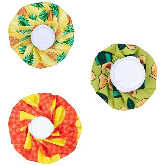 3 Pack Ice Pack For Cooler Reusable, Pain Relief Essentials, Injuries, Swelling, 3 Colorful Designs (3 Sizes) Multicolor {4}