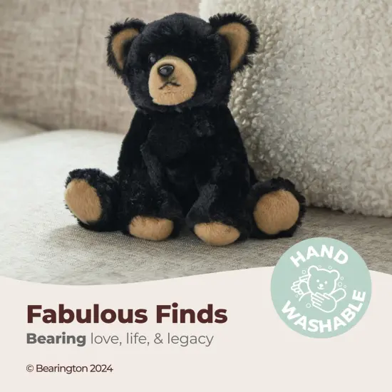Bearington Lil' Huck Small Plush Stuffed Animal Black Bear, 7 Inches, For Ages 3-14 {3}