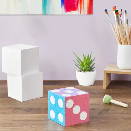 30 Pack Foam Craft Blocks for Modeling, 3 Inch Mini Square Cubes for Sculpting, School Projects (White Polystrene) {3}