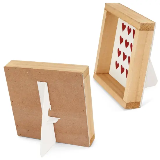 50-Pack Self-Stick 5 in Cardboard Easel Backs, Picture Frame and Art Easel Stand Bulk Pack for Photographs, Artwork, Posters, Signs, and Craft Projects (White) {6}