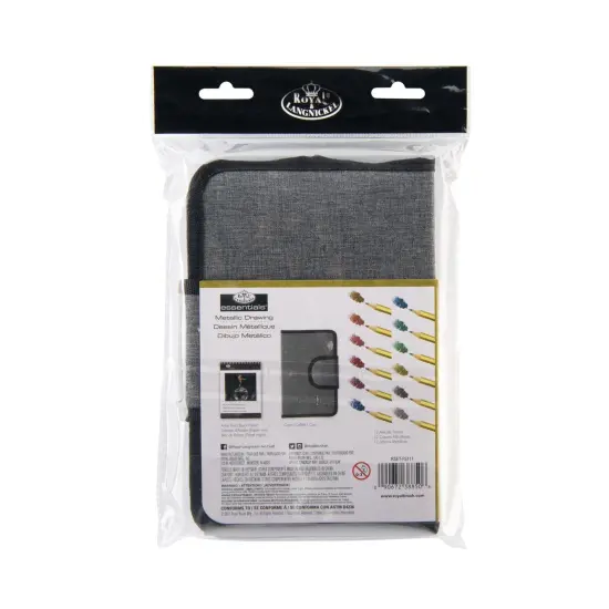 RSET-FS111 | Essentials&trade; 14pc Travel Metallic Drawing Folio Art Set {6}