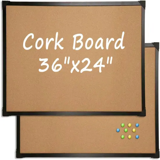 Large Wall-Mounted Pin Board with Frame {1}