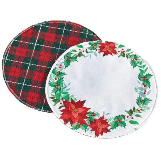 Collections Etc Festive Reversible Placemats - Set of 6 {2}