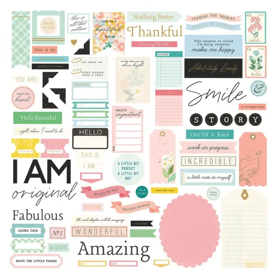 Spellbinders Cardstock Diecut Ephemera From Rosie's Studio-Sentiments, Hello It's Me {1}