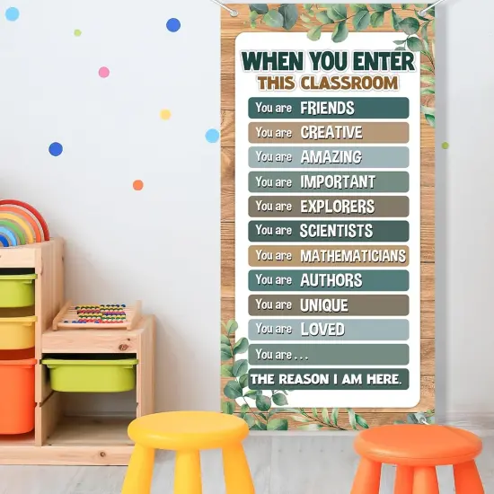 When You Enter This Classroom Door Cover Affirmation Classroom Door Decor {5}