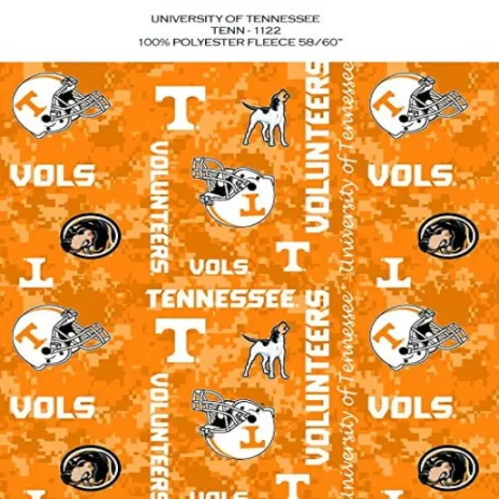 Licensed NCAA University of Tennessee Digital Fleece TENN-1122 Fabric by the Yard {1}