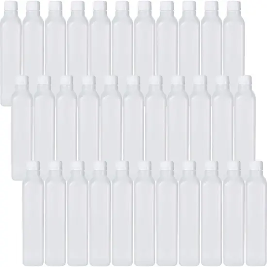 16 Oz Empty Plastic Juice Bottles with Tamper Evident Caps {1}