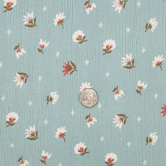 1 Yard Seafoam Rayon Crinkle Apparel Fabric 50/52 inches Width {3}