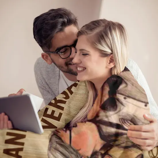 Wedding Anniversary Blanket Gifts - 60"X50" (Yellow) {2}