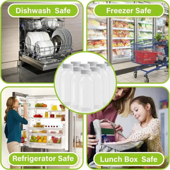 16oz Plastic Bottles with Caps (12pcs) {5}