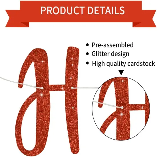 Red Happy Anniversary Banner {3}