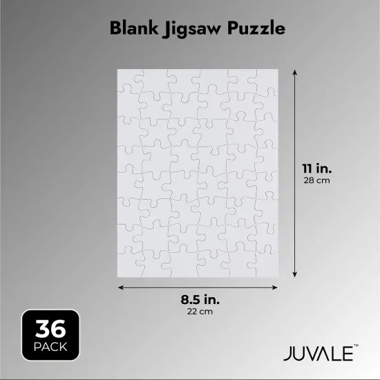Juvale 36 Sheets Blank Puzzles to Draw On Bulk for Kids Ages 6-14 &ndash; 8.5x11 Inch, 48-Piece Each &ndash; Make Your Own Jigsaw Puzzle for DIY Drawing, Arts & Crafts Projects {4}