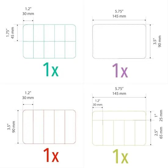 The Beadsmith Personality Case Color-Coded Organizers, 4 Stackable boxes, 22 compartments in total, Stack measures 5.75 x 3.8 x 4.5 inches, jewelry storage organizer, tackle box, nail tip case {3}