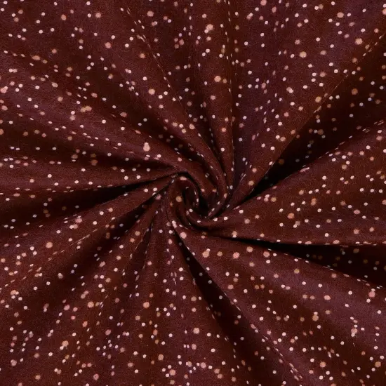 Mook Fabrics Dotted Flannel Fabric [108 in. Wide] - By The Yard Tawny Port {1}