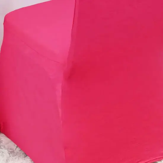 Fuchsia Embossed Vintage Spandex Banquet Chair Cover Elegant Event Decor {4}