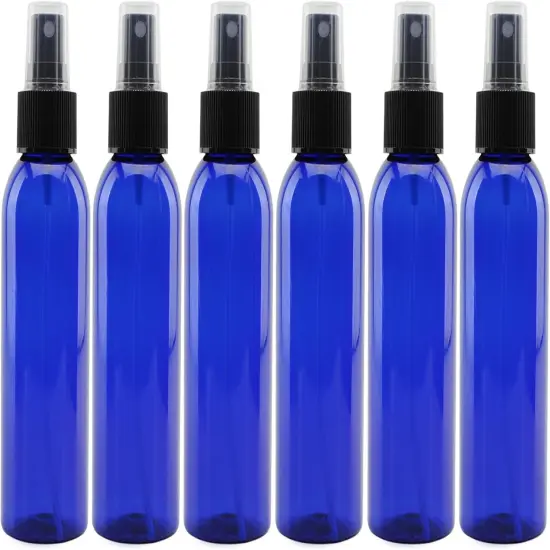 4oz Empty Plastic Spray Bottles - (4 Ounce, Cobalt Blue, 6) {1}