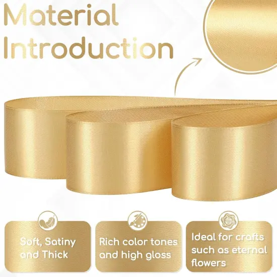 30 Yards Champagne Gold Ribbon {3}