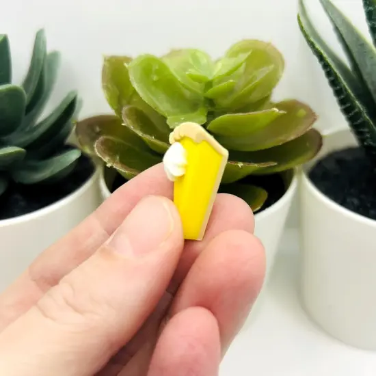 3D Lemon Meringue Pie Charms, 25x19mm {5}