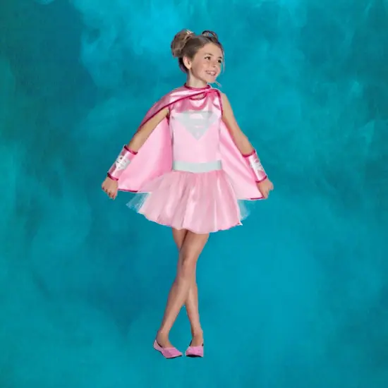 Rubies DC Comics Supergirl Pink Tutu Girl's Halloween Costume Size Medium 8-10 {4}