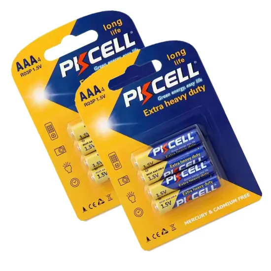 PKCELL&reg; AAA Heavy Duty Batteries 4 Pack Reliable Power for Everyday Devices {4}