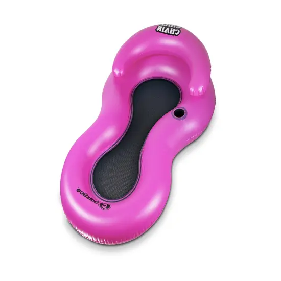 Swim Central Inflatable Chill Swimming Pool Floating Lounge Chair - 61" - Pink {4}