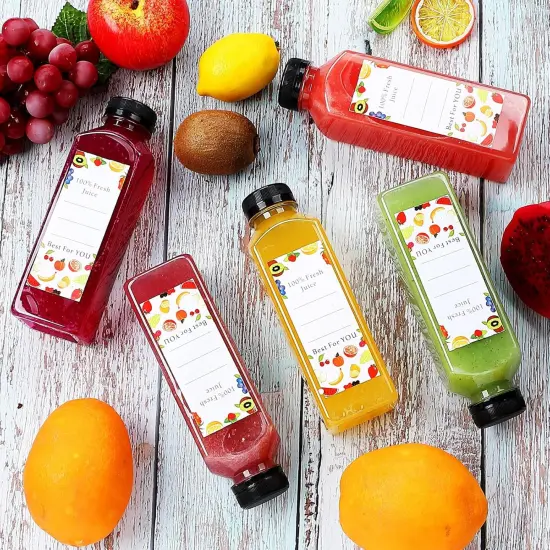 33pcs 16oz Plastic Bottles with Caps, Premium Juice Containers with Lids {4}