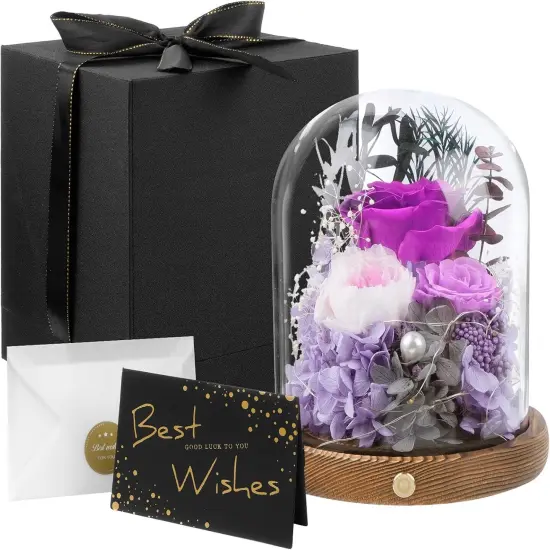 Large Preserved Flowers with Card & Box {2}