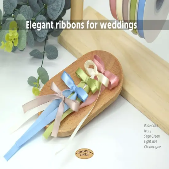 Gold Satin Ribbon - 3/8 Inch x 50 Yards {5}