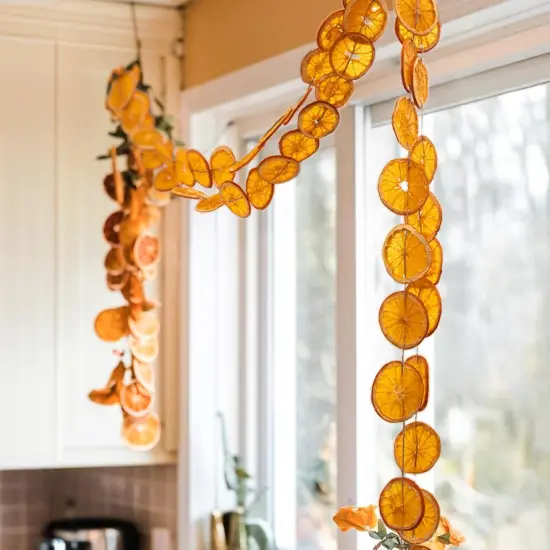 10 Ft Dried Orange Slice Fall Christmas Garland,Fall Decor - Christmas Decorations {2}