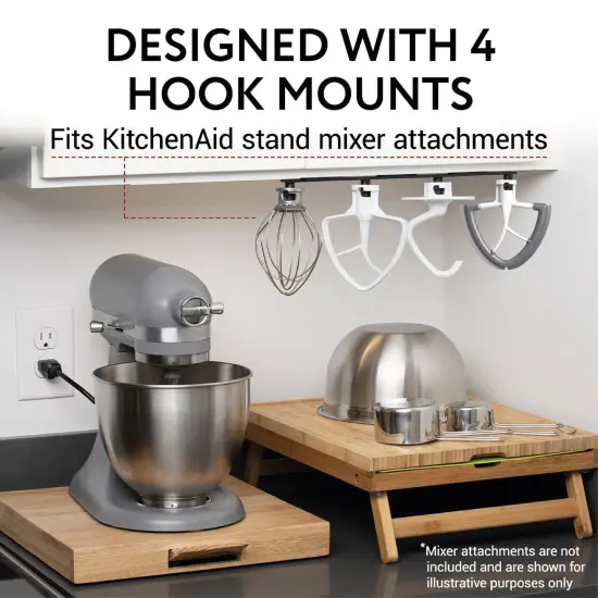 Impresa Metal Stand Mixer Attachment Storage Organizer for KitchenAid Mixer Attachments {3}