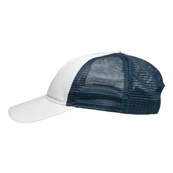 Sportsman&reg; Lo Pro Mesh Back Trucker Cap Breathable Classic Fit Chino White/ Navy {2}