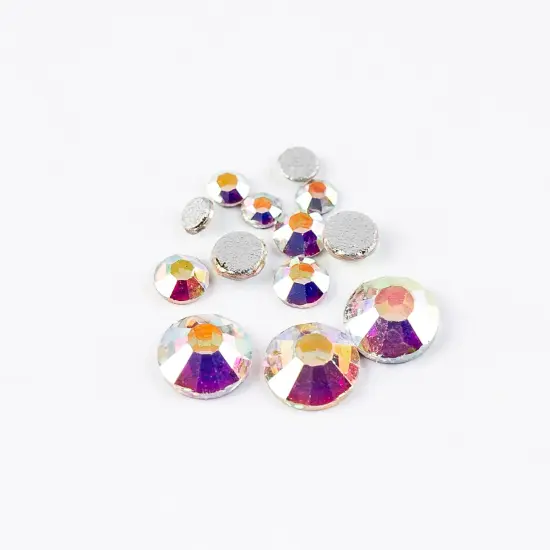 Crystal Lane DIY Combo Glass Flatback Rhinestones SS3 / SS6 / SS12 Crystal AB {1}