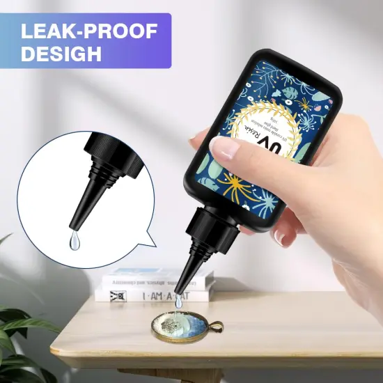 OSBANG Crystal Clear Hard UV Resin Upgraded Formula Ultraviolet Fast Curing Resin for Jewelry Making Craft Decoration, Hard Transparent Glue Solar Cure Sunlight Activated Resin Casting & Coating（300g） {5}