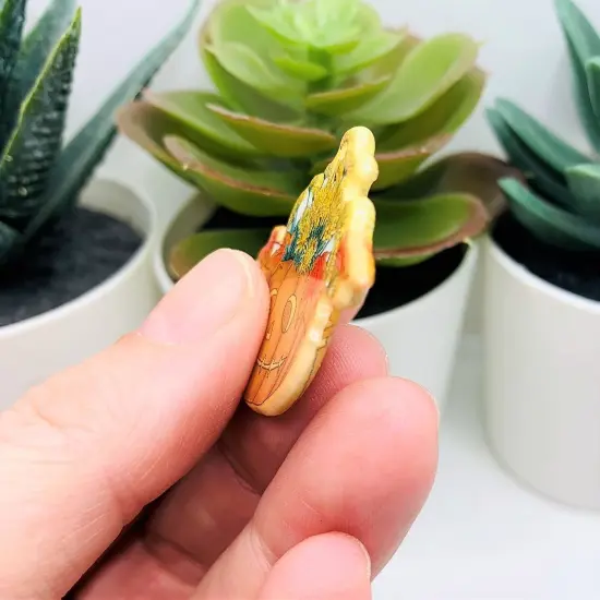 Halloween Jack O' Lantern Flower Basket Pendant, 33x38mm {5}