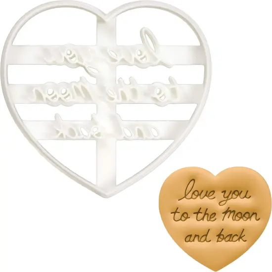 Love You to the Moon and Back Cursive Cookie Cutter 1 Piece {2}