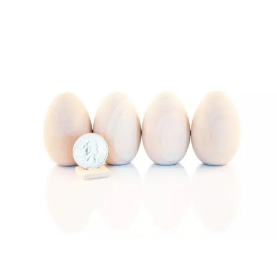 Kitcheniva 10 Pcs Unfinished Wooden Egg Paintable Kids Toy Easter Decor DIY {3}