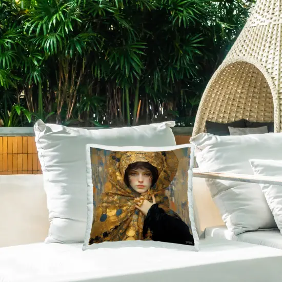 Opulent Fashion Woman Design by RB Outdoor Printed Pillow {2}