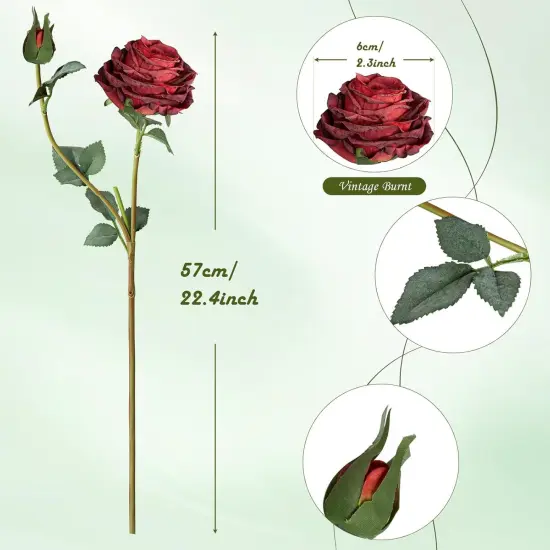 10Pcs Artificial Rose Flowers Floral Bouquets {2}