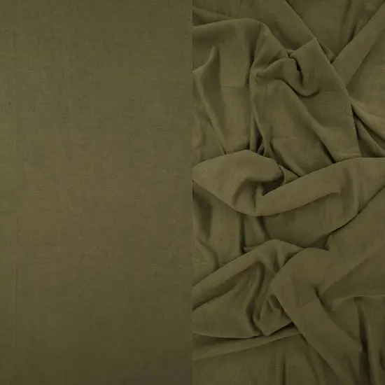 1 Yard Vortex Washed Jersey Solid Fabric, 58/60&Prime; Wide Rayon Spandex Blend OLIVE LT {1}