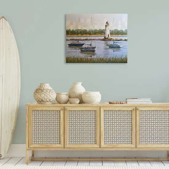 Stupell Industries The Watcher Cockspur Lighthouse Canvas By Linda Sperruzzi {2}