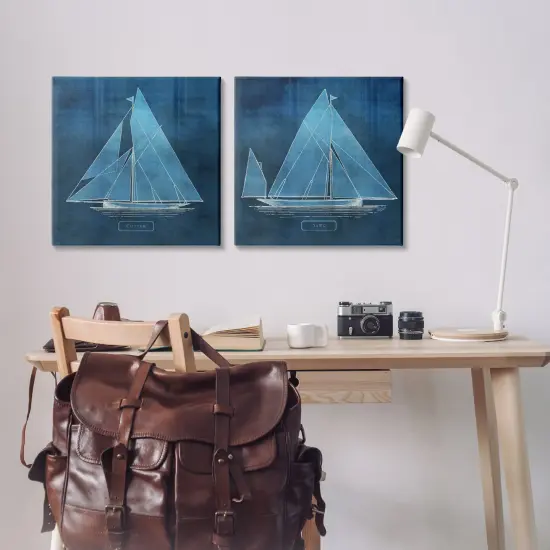 Stupell Industries Nautical Sailboat Vessels Duo 2pc Canvas Set By Susan Arnot {2}