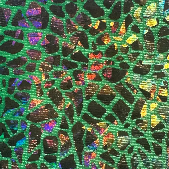 1 Yard Alligator print Hologram 4 Way Stretch Nylon Spandex Fabric 60&rdquo; Width Red Illusion {5}