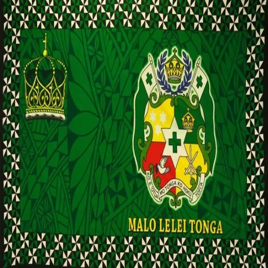 Malo Lelei Tonga Crown 100% Polyester Sarong 72" L x 45" W Red {3}