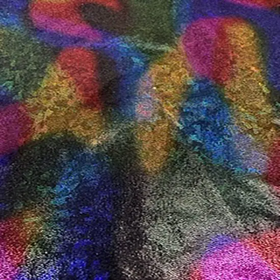 1 Yard Laser Foggy Foil Hologram 4 Way Nylon Spandex Fabric for Dancewear Swimwear 60" Width Black Gold {6}